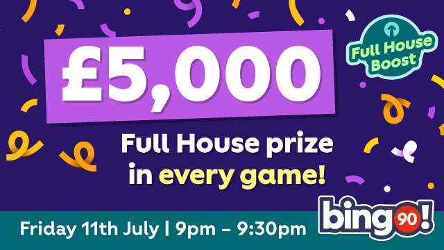 £5,000 Full House prizes